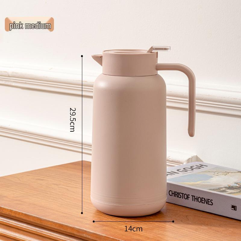 Large Capacity Glass Liner Thermos Flask - Insulated Hot Water Bottle for Home and Office