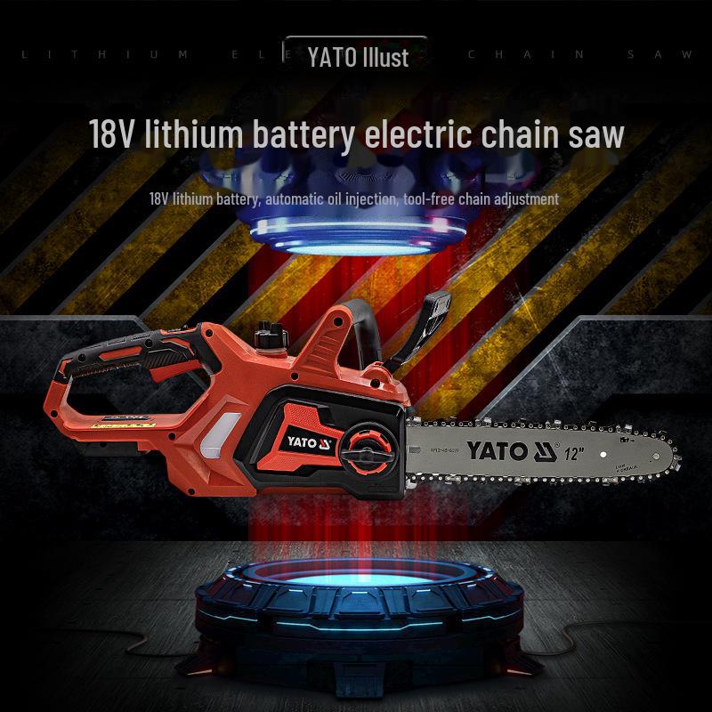 YATO Yiertuo 18V Brushless Rechargeable Handheld Electric Chainsaw with Large Capacity