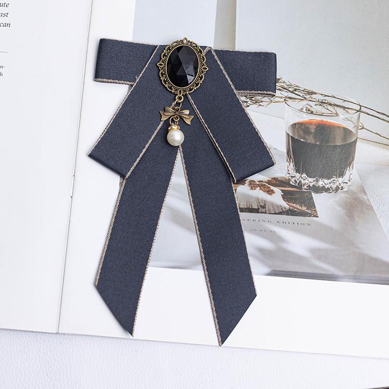 Collegiate Style Girls Neck Flower With Butterfly Tie For Office And Uniform Wear