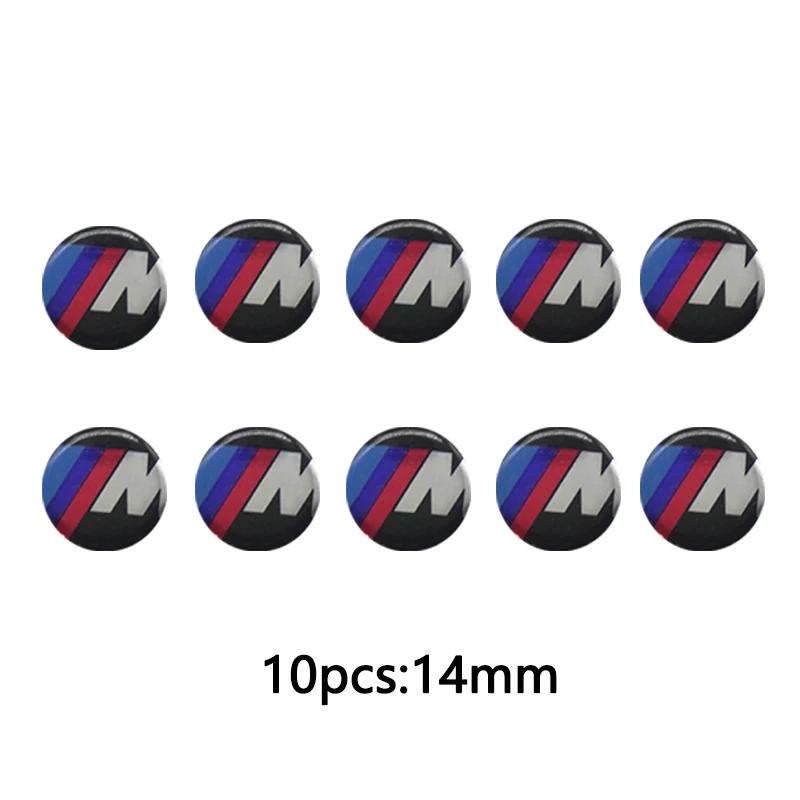 BAFB2 New 2025 11/14mm Car Remote Key Fob Emblem Badge Radio Button Sticker For BMW 50th E46 E90 E49 F30 F80 E36 E46 E93 E92 F34 F31 G
