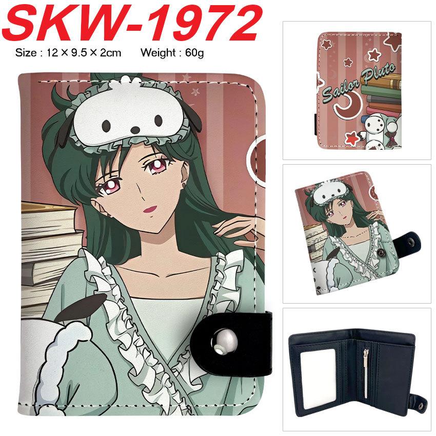 Sailor Moon Anime Print Vertikale Druckknopf-Geldbörse Luna Bunte Kartenhaltertasche Mini-Münzbörse 1 Stück