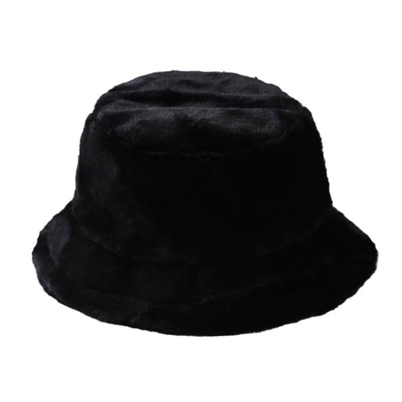 

Шляпа Женская Мода Осень и Зима Утолщенная Плюшевая Шляпа-Ведро из Искусственного Кроличьего Меха Теплая Шляпа-Ведро Однотонная Шляпа-Ведро (54-58cm) can be worn