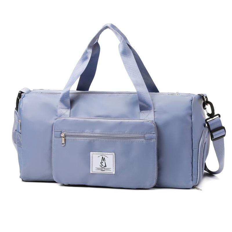 

Большая вместительная дорожная сумка, раздельные сухая и влажная спортивная сумка, легкая складная сумка для хранения, сумка через плечо темно-синий