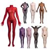 Womens Glossy Sheer Bodystocking Bodysuit Fully Head Hands Covering Crotchless See-Through Tempting Teddies Lingerie Nightwear