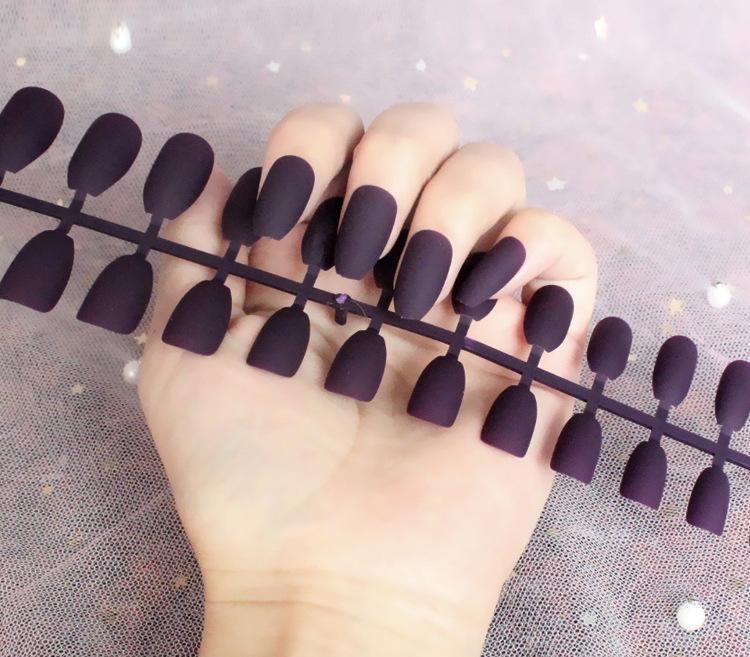 

24 шт./компл. DIY быстрые ногти, матовые, матовые, длинные, Т, однотонные, накладные ногти, разноцветные полоски, готовый маникюр, маникюр