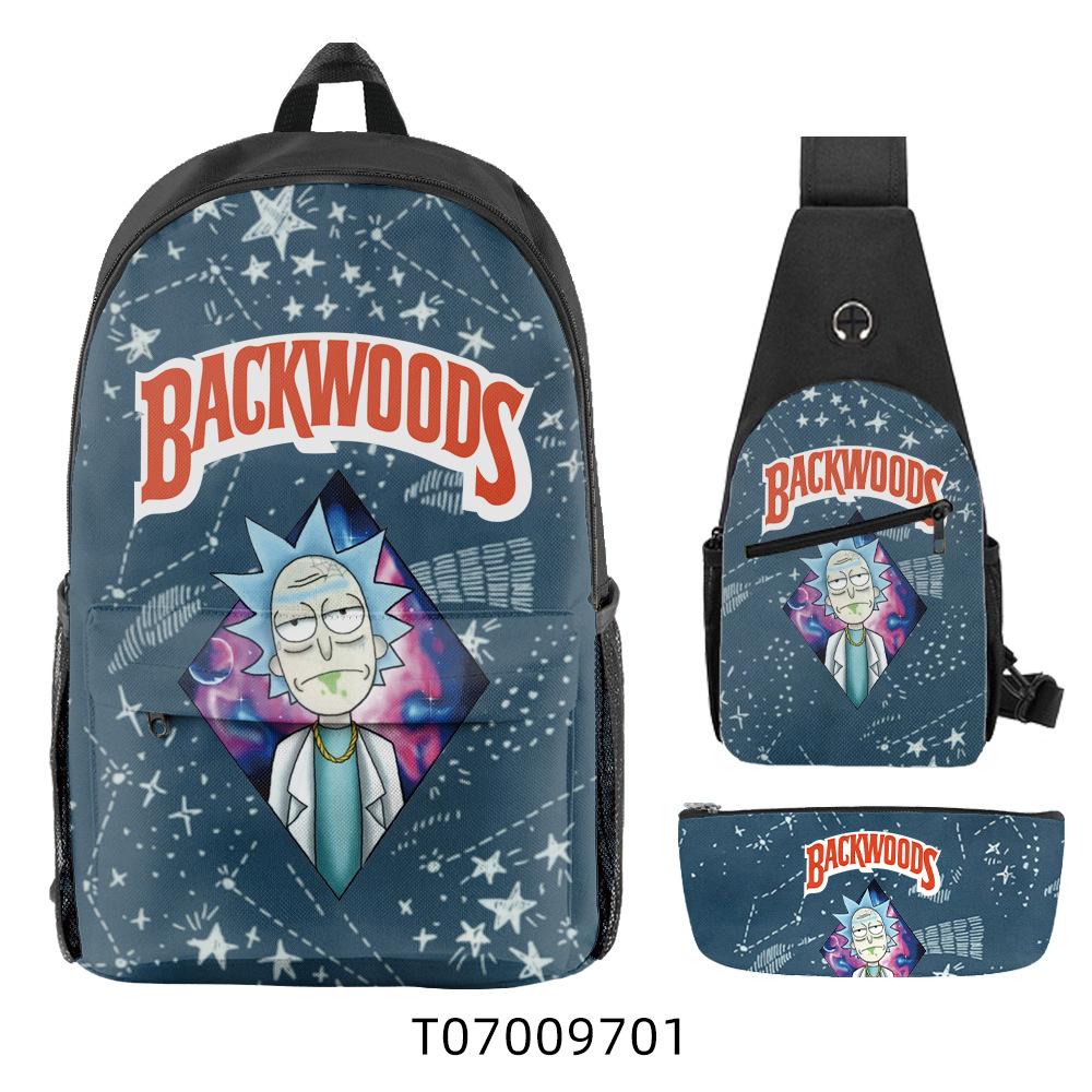 Popular Backwoods Cigar 3D Backpack Campus Student Backpack Travel Bag