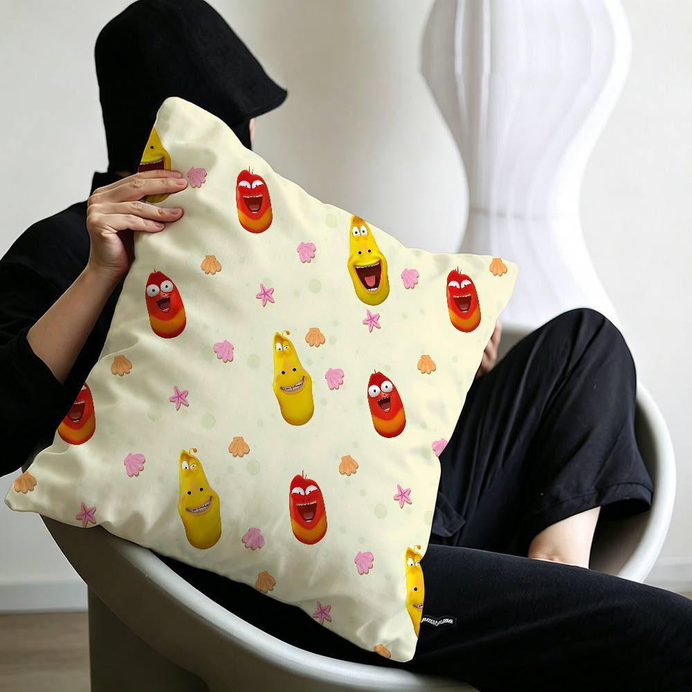 Funny L-Larva Cartoon Personalized picture text home decorative pillows Household Gifts 45x45cm