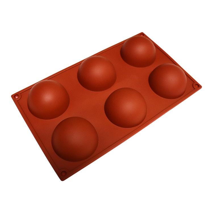 New 6-hole Semi-circular Soap Mould DIY Jelly Pudding Chocolate Mould