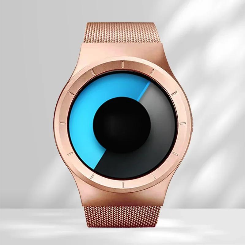Creative Gift Quartz Watches Men Top Fashion Brand Casual Stainless Steel Mesh Band Unisex Watch Clock Male Female Gentleman