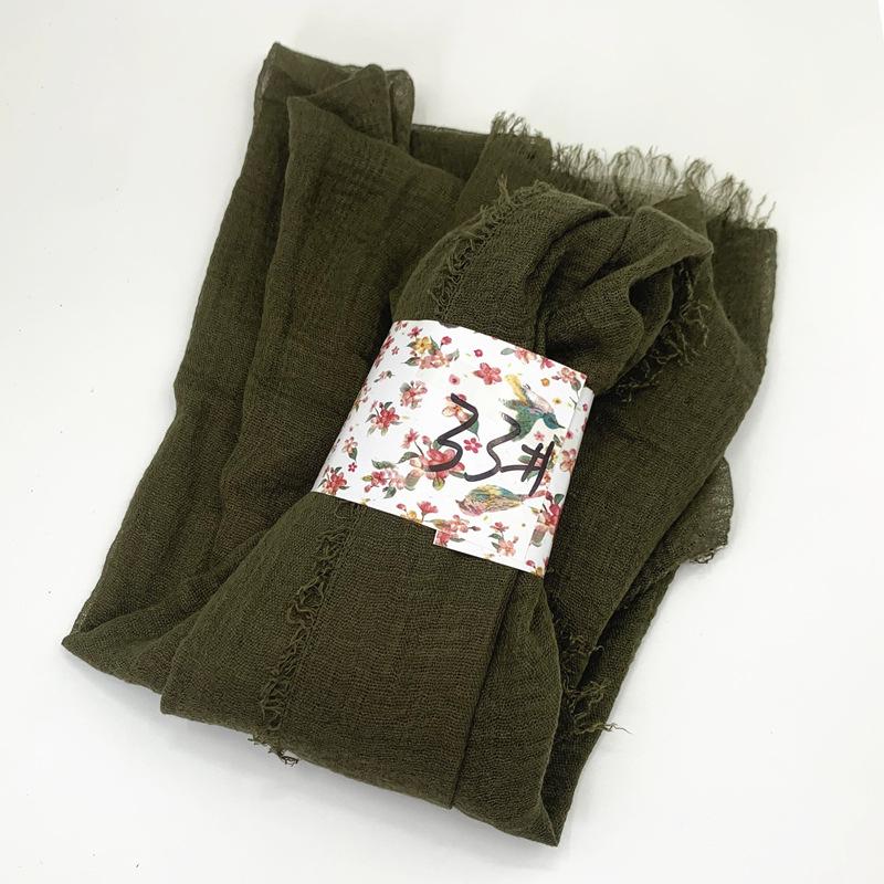Women Cotton Scarf New Summer Girls Solid Color Sunscreen Thin Scarves Soft Shawl Foulard Viscose Spring Lady Wrap Shawls
