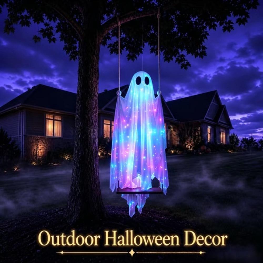 Light-Weight Hanging Hanging Ghost Ornaments Ghost Swing Set Tree Decoration