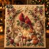 Creative Christmas Gifts for Adults Faux Pearl Art Kit, 20x20cm Xmas Painting DIY Wall Decor Making Kit Sparkling 3D Diamond Craft Adults, Festive