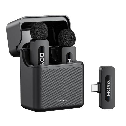 

Boya V30 Wireless Lavalier Microphone for iPhone 16/15 & Android, 100m Transmission Distance, All-in-One Design, Noise Reduction, 36 Hours of Use, and