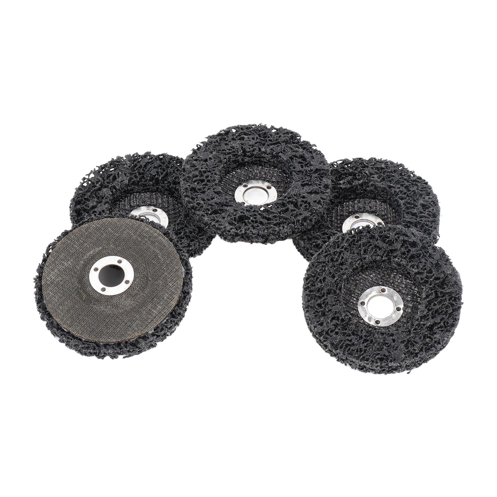 

5 шт. Стрип-диски, зачистные диски, черные, 4 дюйма, для нержавеющей стали, низкоуглеродистой стали, алюминия, пластика