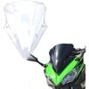 Für Kawasaki Ninja 650 Windschutzscheibe Doppelblasen-Windschutzscheibe Windabweiser für Kawasaki Ninja 650 EX650 ER6F 2017-2019(Transparent)
