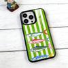 Three Color Striped Fish Phone Case For iPhone17,16,15,14,13,12,11 Plus,Pro Magnetic For Magsafe Wireless Charging