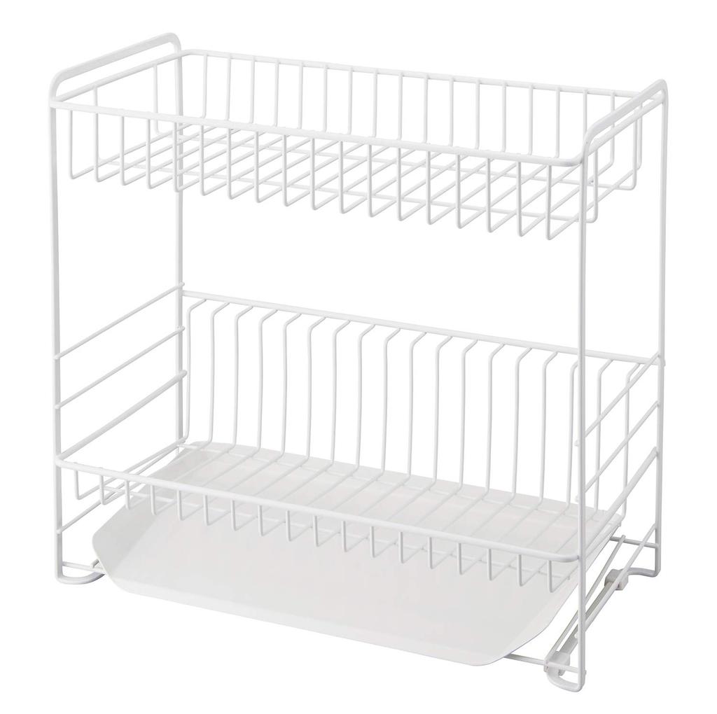 Tenma Drainer with Plenty of Storage Kitchen Slim Drainer 40 X 22 X 38 Cm Rust-resistant Design, Slim, Two-tiered Space, Storage, Two-tier (with 2-way