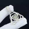 Natura Golden Apache Pyrite Gemstone Silver Pendant In 925 Sterling Silver- Handmade Design, Celtic Family Knot Wire Wrapped Everyday Jewelry, Gifts