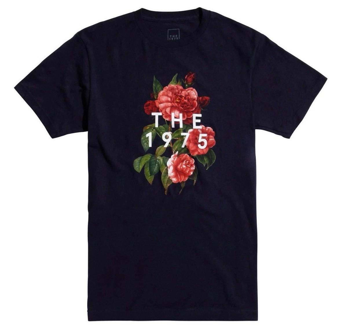 The 1975 FLORAL LOGO 100% Cotton T-shirt Mens Tees Top NEW 100% Authentic & Official S