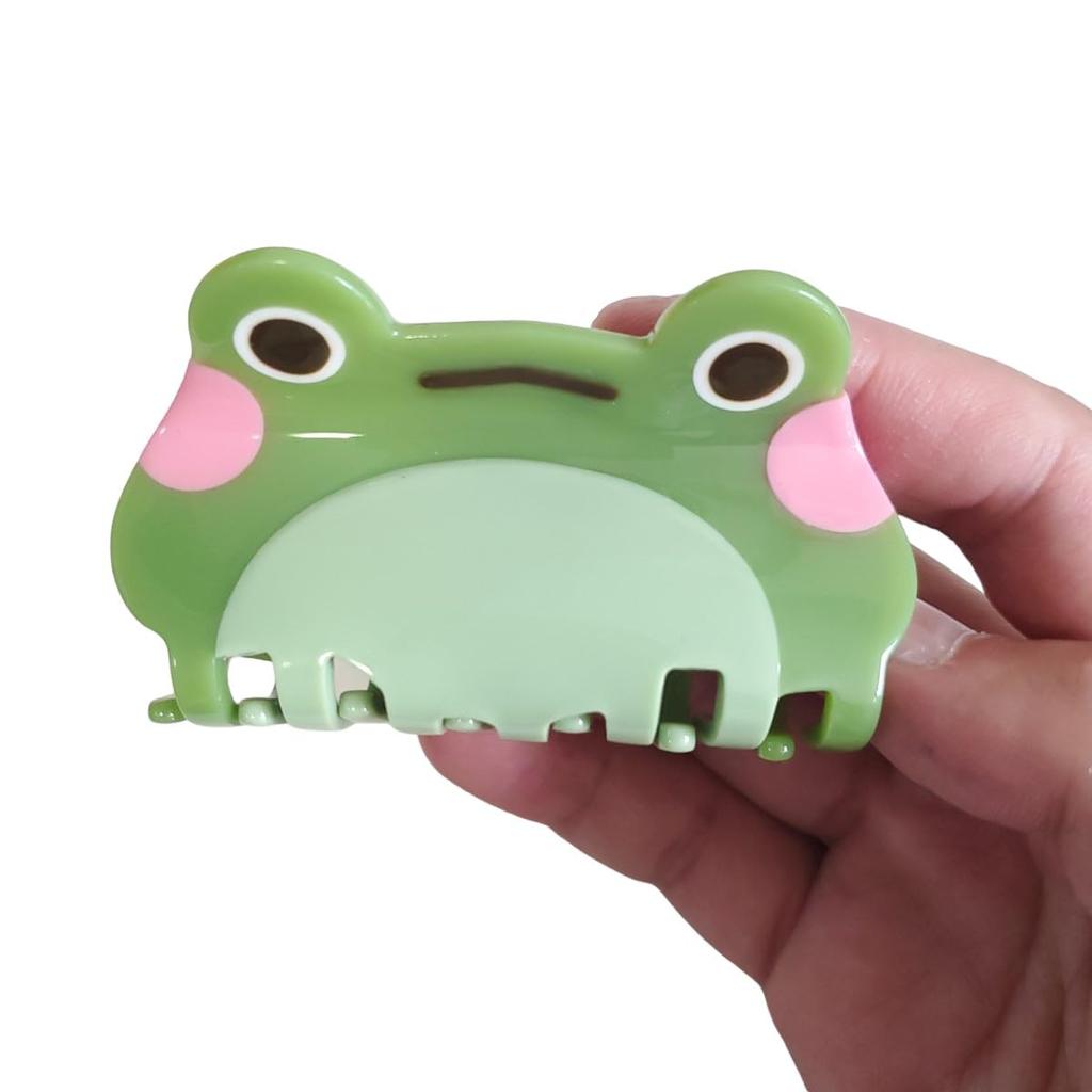 Cute Small Frog Hair Clips,Cellulose Acetate Hair Clips,Big Claw Clips for Girl,Hair Accessories