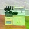 1 Set Compact Kitchenware Kit Mini Model Stove Kitchen Scene Simulation Children'S Doll Play Home Toy Ornament For Playtime Fun