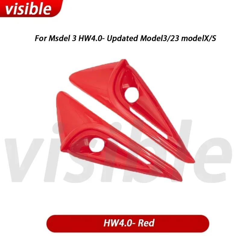 

For Tesla Model 3 Highland Moel Y 2Pcs Side Camera Cover ABS Protection Cover Lens Protector for Car Modification Accessories красный