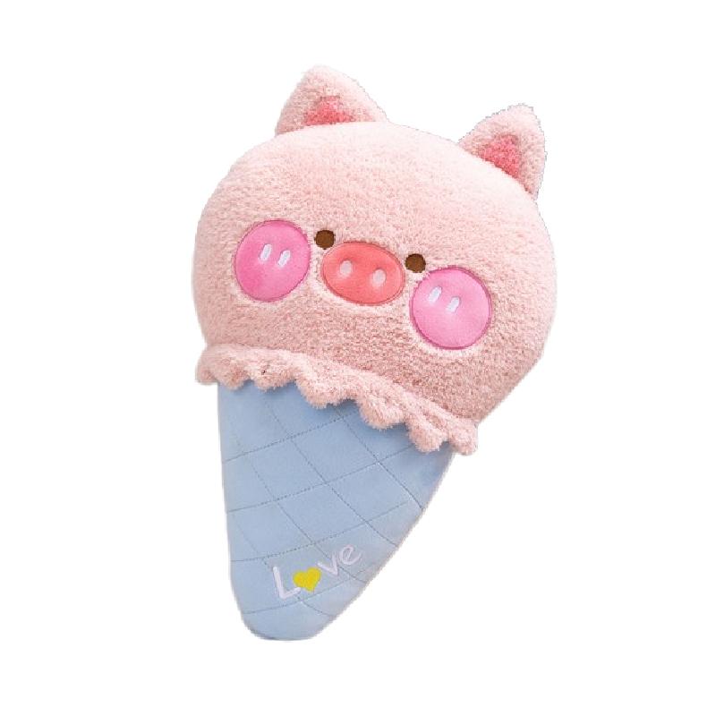 

Pig Rabbit Bear Plush Toy Doll Cartoon Ice Cream Pillow Cushion Gift Birthday Pig