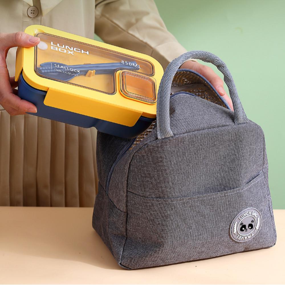 Portable Lunch Box with Cutlery Plastic Divided Lunch Box New Simple Lunch Box