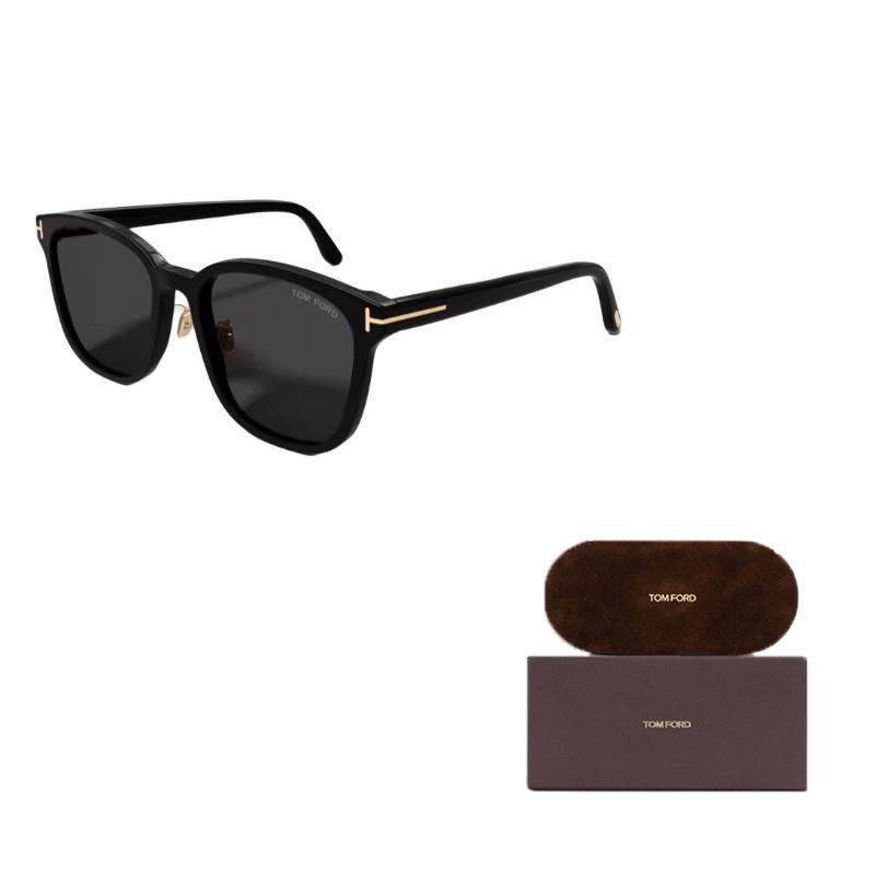 TF Mirror Leg Mark Alloy Plate Metal Square Sunglasses Unisex Sunglasses Multicolor FT1130-K