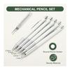 PATIKIL 2pcs 1.3mm Mechanical Pencils, Automatic Metal Holder Drafting Sketch Woodworking Pencils, White, Wear-Resistant, Sturdy, Waterproof,