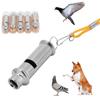 Stainless Steel Ultrasonic Pigeon Whistle with Lanyard for Dog Bird Eagle Parrot Training