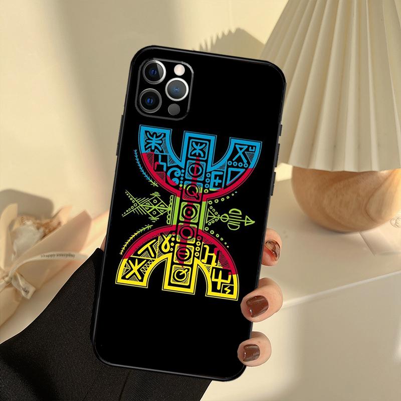Amazigh Symbol Berber Academy Phone Case For iPhone 17 16 15 14 13 11 12 Pro Max 13 Mini 15 16 Plus 16e 17 Air Cover Funda