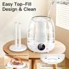 Double Spray 3L Large Capacity Humidifier with 7 Color Lights and Digital Display Screen for Silent Operation for Office Home