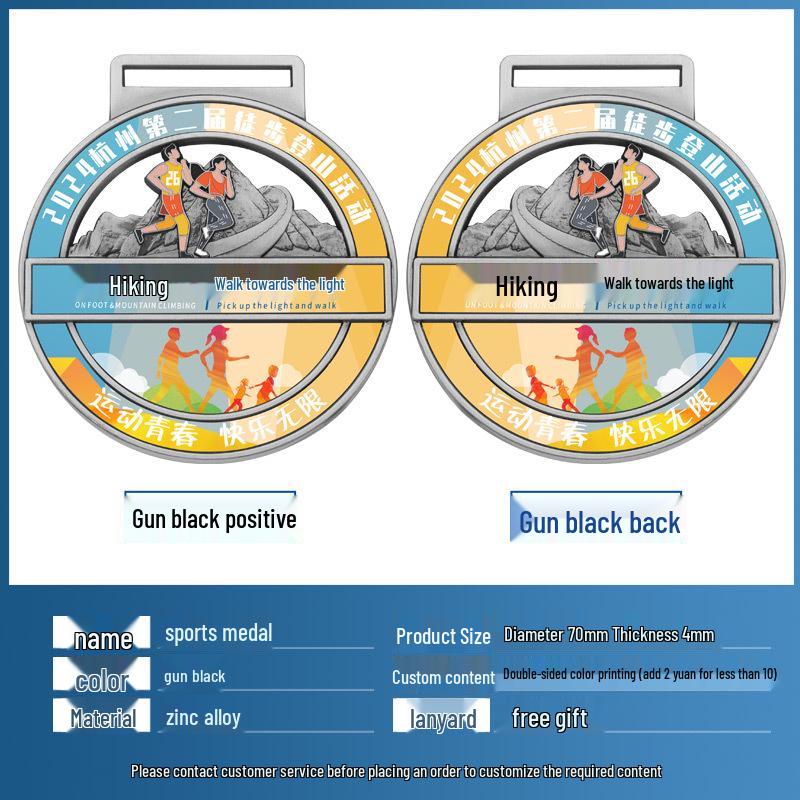 Custom Gold Medal for Sports Events: Perfect for Hiking, Mountain Climbing, Marathons, and Running. Commemorative Finisher s Medal.