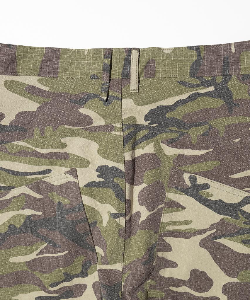 MASSNOUN Curved Carpenter Camo Ripstop Bio Pants Msicp004-Cm