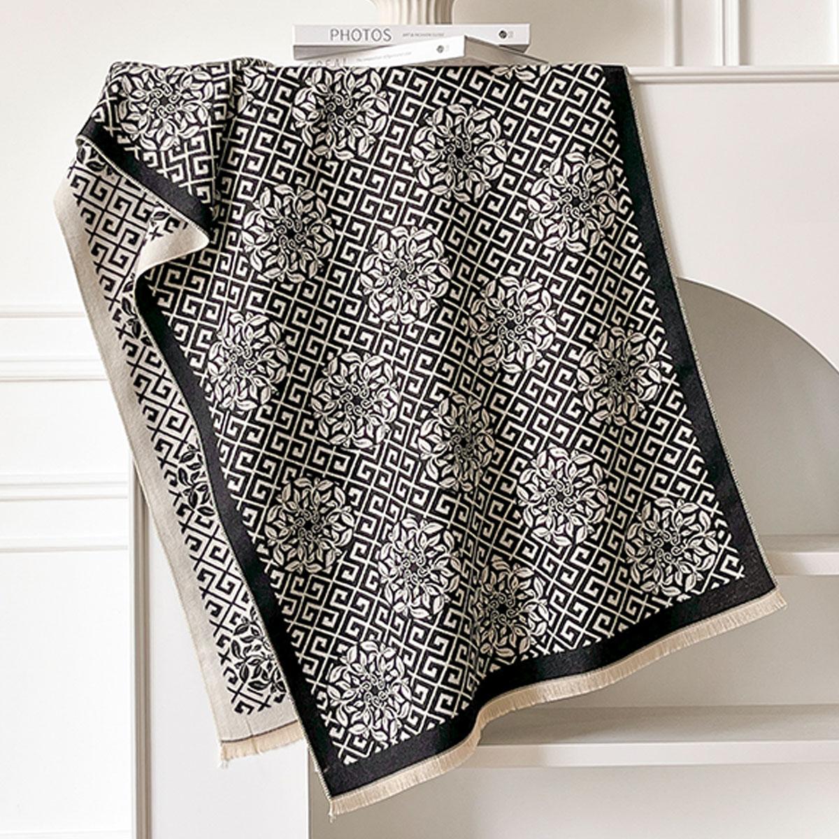 

Women Design New Luxury Winter Imitation Cashmere Warm Pashmina Blanket Female Shawl Wraps Thick Foulard Bufanda Scarf