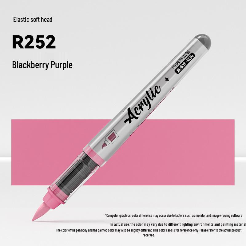 Soft Tip Acrylic Marker - 120 Colors, Single Piece, Opaque, Stackable Paintbrush