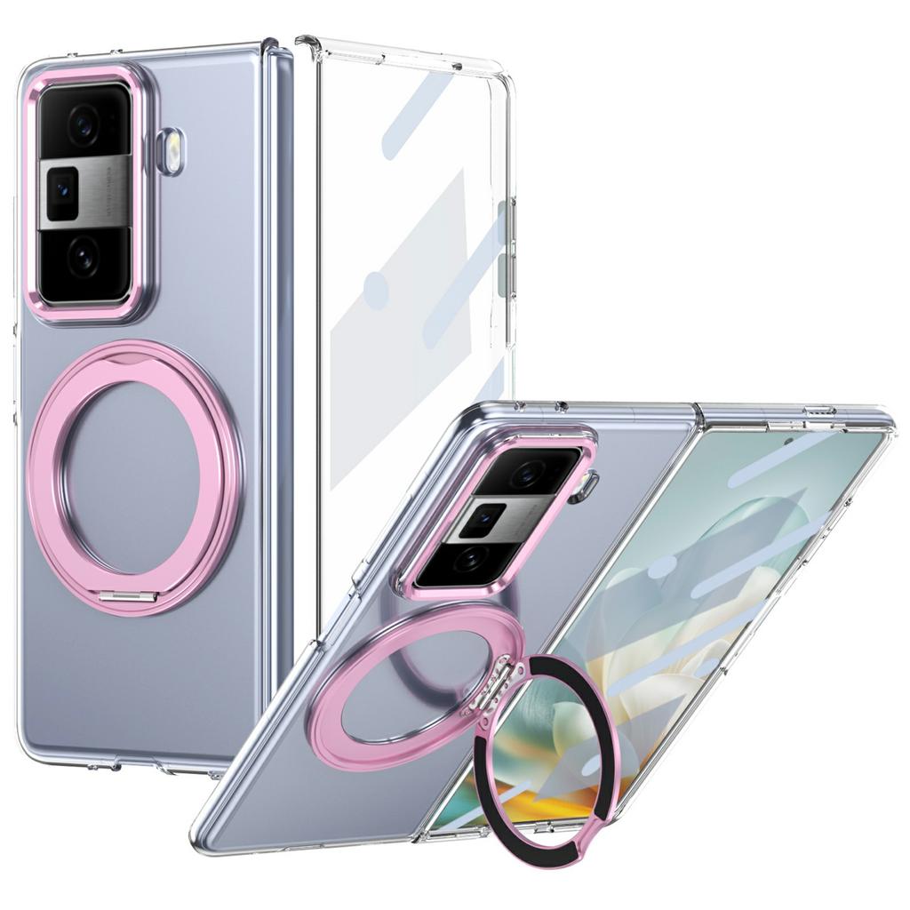 For Honor Magic Vs3 5G Case Magnetic Kickstand Clear PC Phone Cover with HD Screen Film