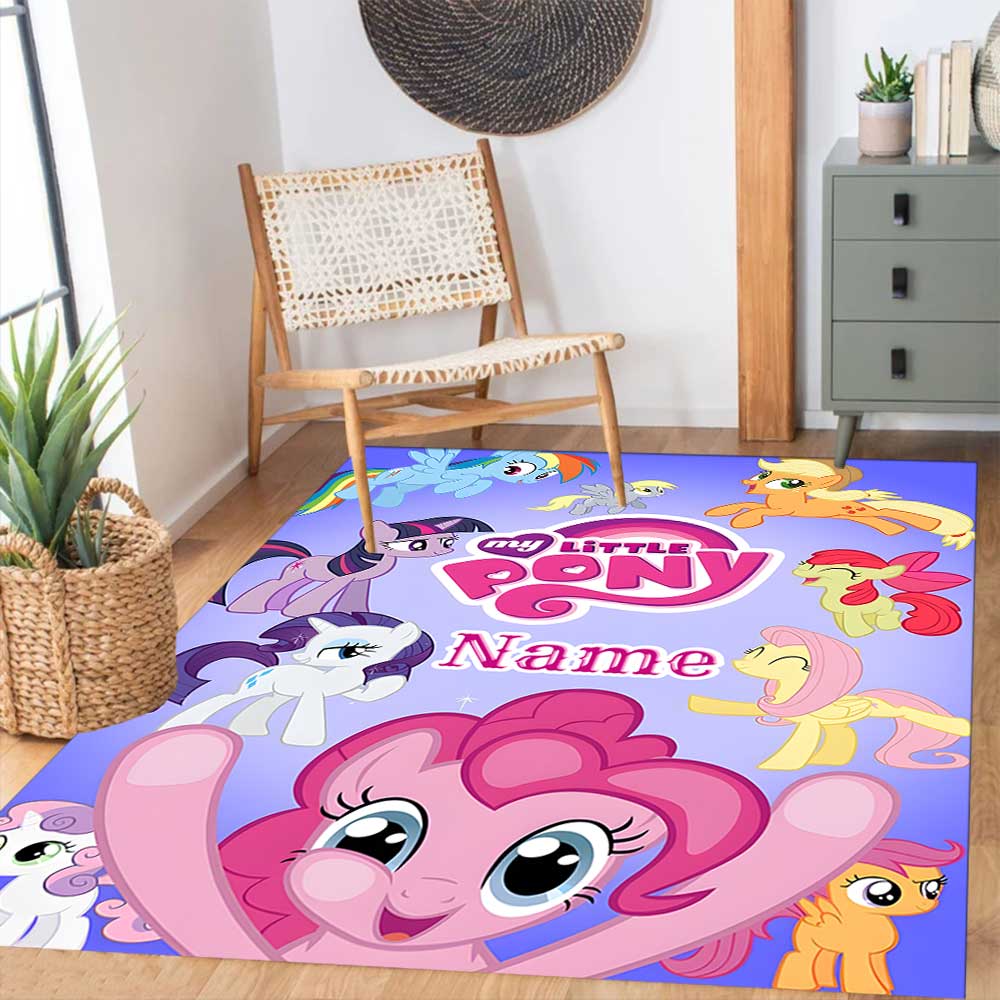 Little Pony (17) Customize your name rug, office chair cushion, home bedroom living room gift.