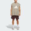 Adidas Basketball Logo Loose Sleeveless Breathable T-Shirt Unisex Tops Nude-Beige JD6135