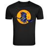 Astronaut Witch Riding Broom Moon Graphic T-Shirt