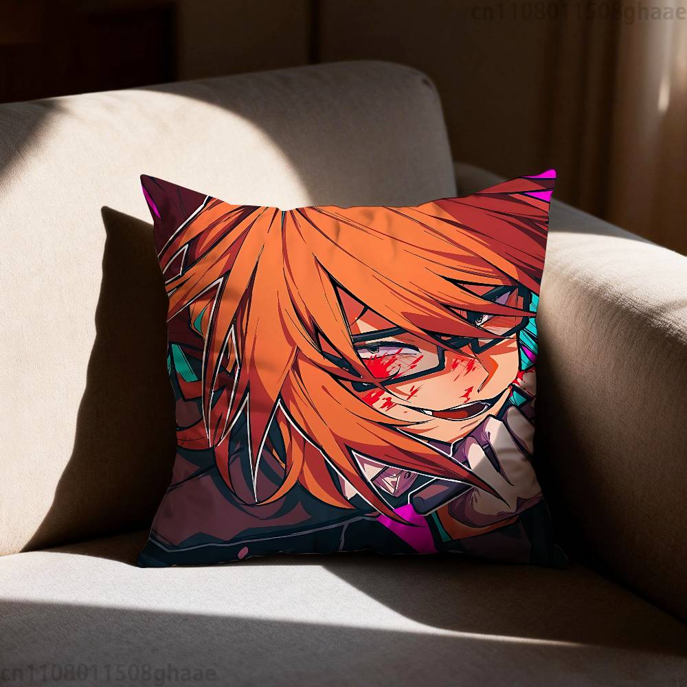 RRanfren Anime Pillow Case Pillow Case Living Room Sofa Cushion Cover Suitable For Home Bedroom Room Decoration