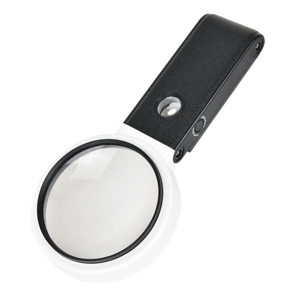 Magnifying Glass With Light And Stand 10x 25x Foldable Magnifier Usb Handheld And Standing Illuminated Magnifier Reading
