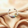 Elegant Rings Bead Fidgety Rings Colorful Bead Spinner Rings Stainless Steel Rings Open Adjustable Jewelry for Women
