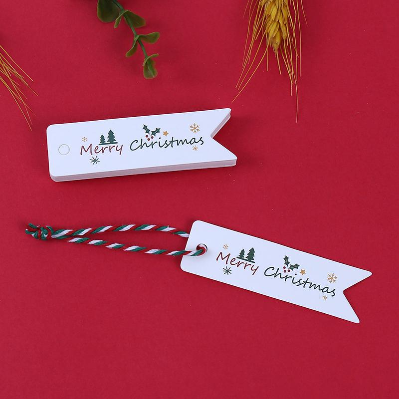 100PCS/Set Gift Tags Store Gifts Christmas Decorations Easy To Use Label Exquisite Christmas