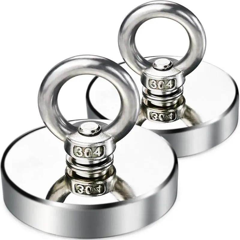 5kg Magnet pro vysoké zatížení se zápustným otvorem Očko Záchranný Hledač Magnety Super Silný Neodymový Rybářský Magnet Háčky