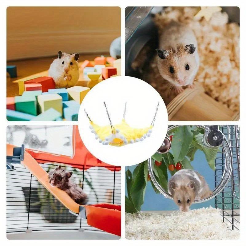 1pc Hanging Pet House Toy Soft Warm Hamster Hammock Bunk Bed for Sugar Glider Guinea Pigs