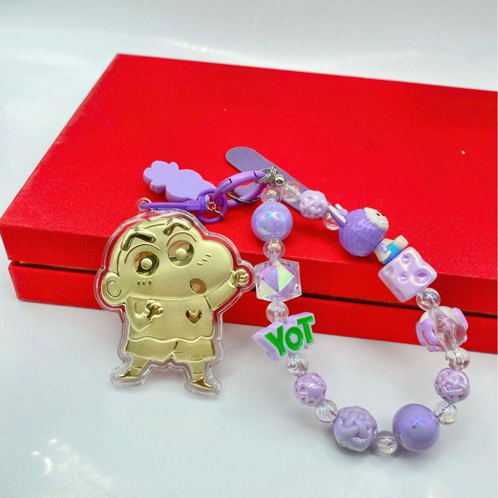 2026 Year of the Horse Wealth Charm Cute Gold Phone and Bag Lanyard with Cartoon Sticker Gift