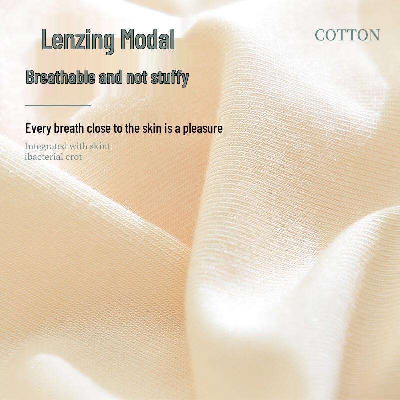 LANGSHA Women's Seamless Modal Antibacterial Mid-Waist Briefs