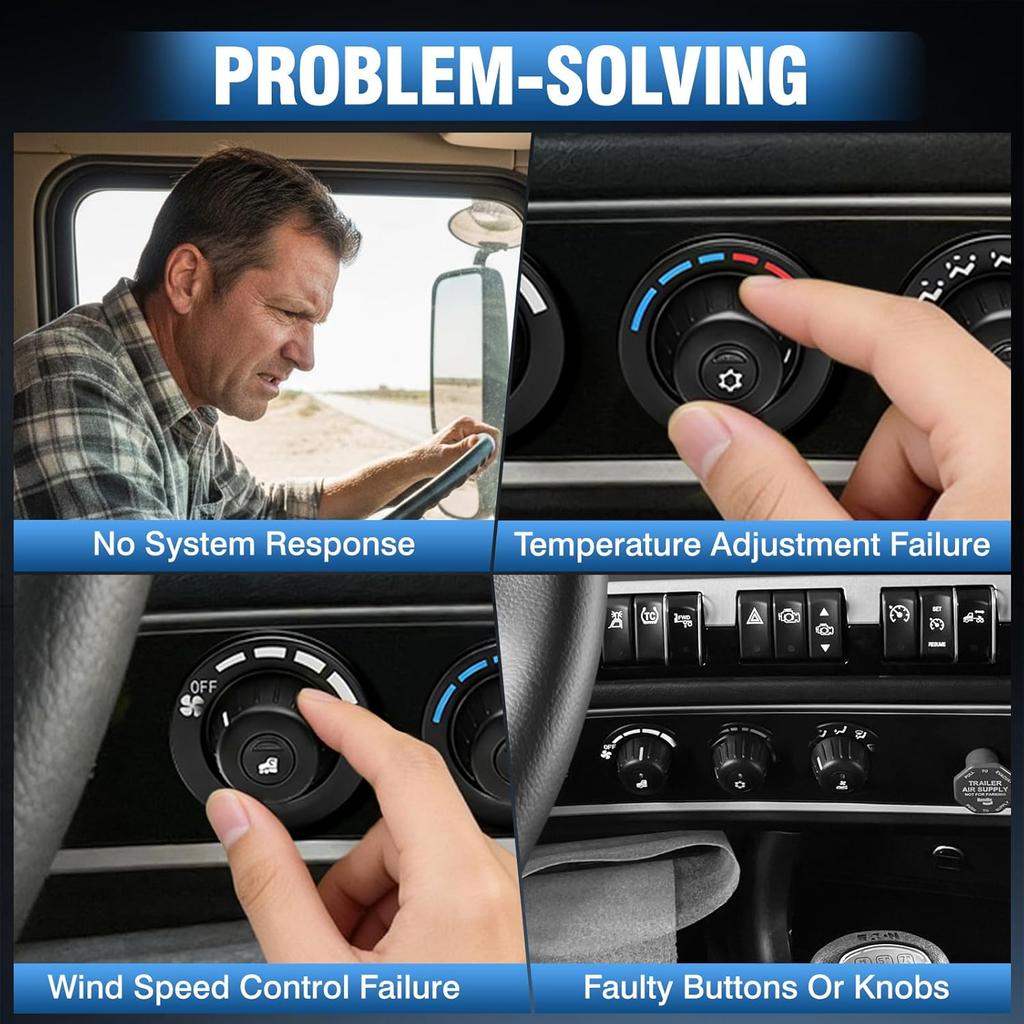 HVAC A/C Control Panel, AC Heater Climate Control Panel Compatible with Kenworth Truck 2006-2025, Replaces F21-1013-21-000 (General)